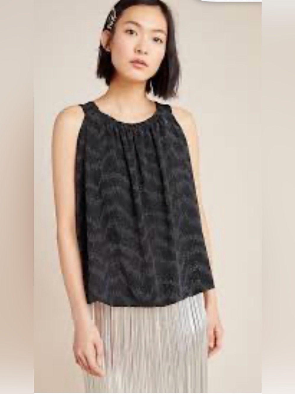 Anthropologie Carly Shimmer sleeveless top women small